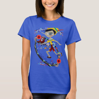 T-shirt FLORALE DE Pinoccio pinocho Pinocchio