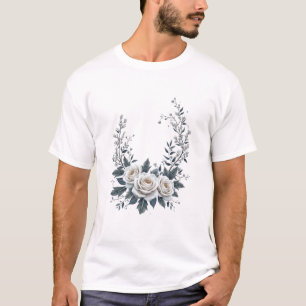 T-shirt Florales d'hiver congelées - Charme saisonnier élé