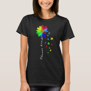 T-shirt Flore Graphique Sensibilisation sur l'autisme Fleu