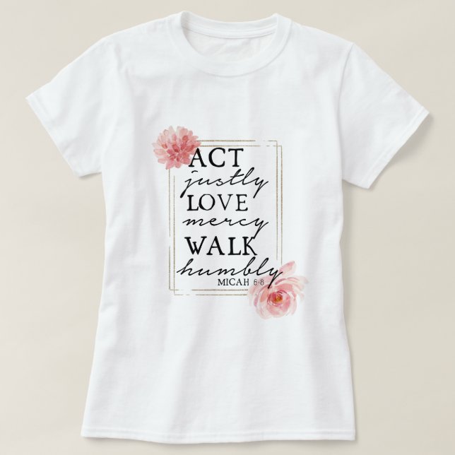 T-shirt Flore Inspiration Bible Verse (Design devant)