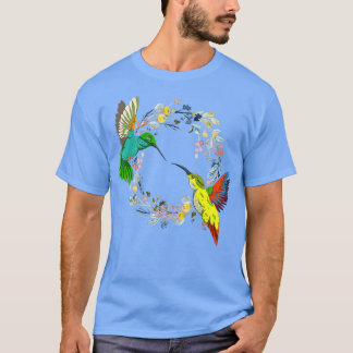 T-shirt Flore Nature Oiseau Animaux Fleurs Vintages Hummin