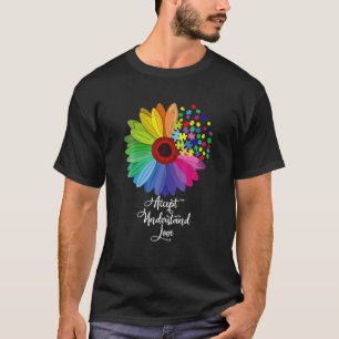 T-shirt Flore Sensibilisation sur l'autisme Fleur Faisée P