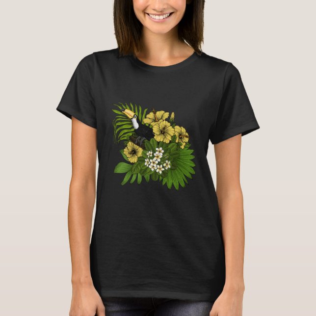T-shirt Flore toucane et tropicale 2 (Devant)