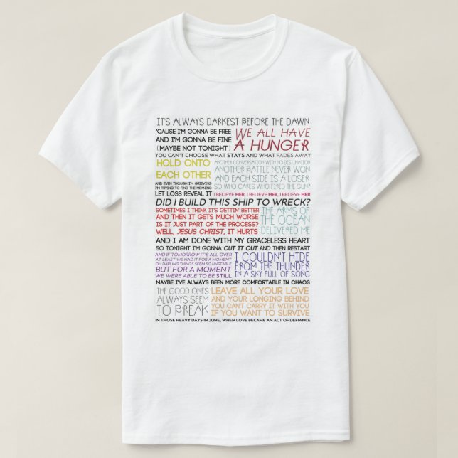 T-shirt Florence et la typographie lyrique Machine (Design devant)