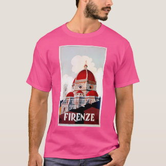 T-shirt Florence Firenze Années 1920 Italie Voyage Ad Duom