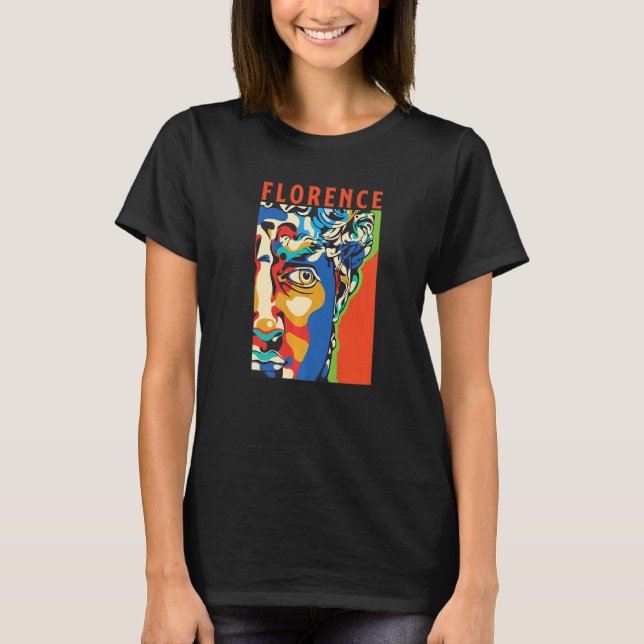 T-shirt Florence Firenze Po de la sculpture David de Miche (Devant)