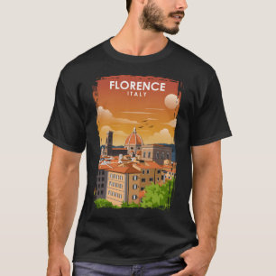 T-shirt Florence Italie Toscane Vintage Minimal Retro Trav