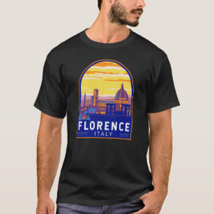 T-shirt Florence Italie Travel Art Vintage