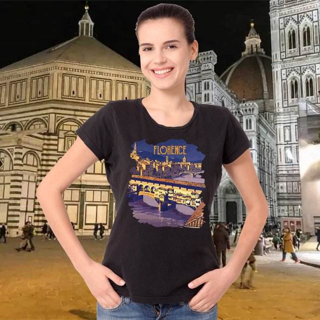 T-shirt Florence la nuit (Florence, Black t-shirt for women)