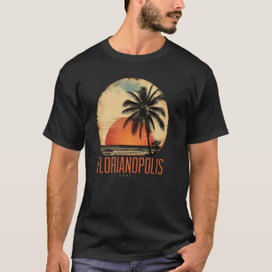 T-shirt Florianopolis Brésil Retro Beach Sunset Pa Vintage