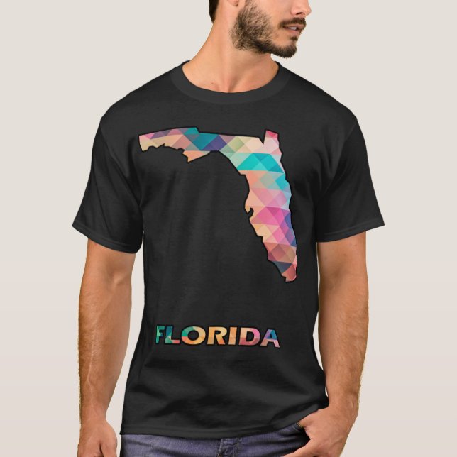 T-shirt Florida coloré Abstrait (Devant)