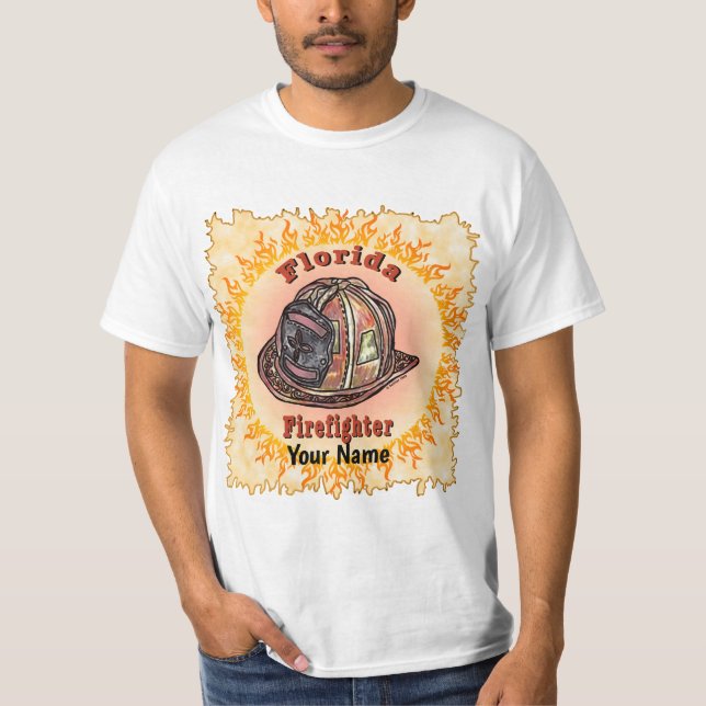 T-shirt Florida Firefighter  t shirt (Devant)