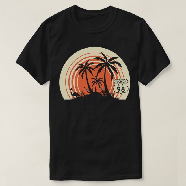 T-shirt Florida Highway 98 Beach (Design devant)