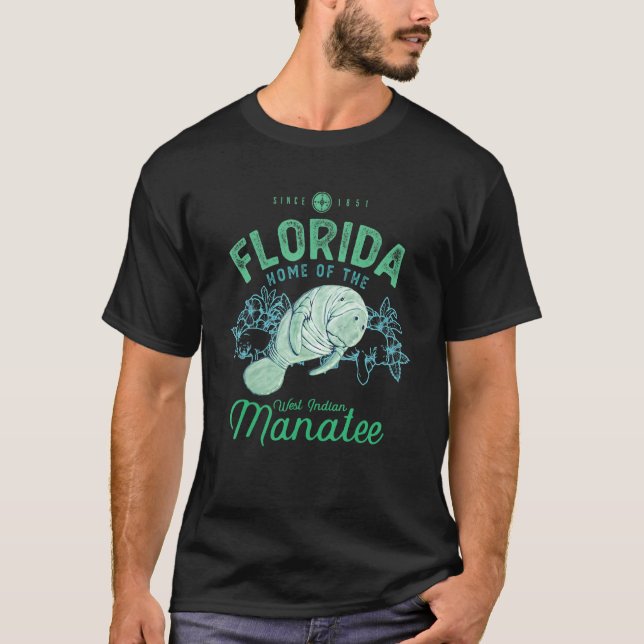 T-shirt Florida Home Of The Manatee Sea Cow 1 (Devant)