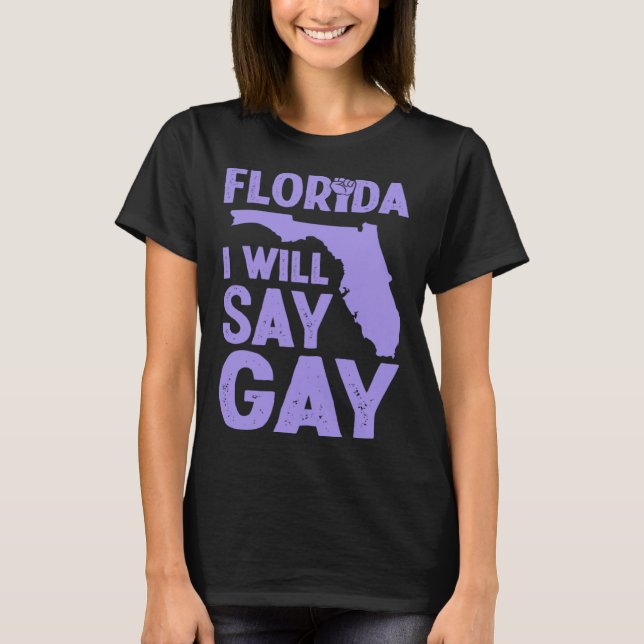 T-shirt Florida I Will Say Gay Pride Queer Rights LGBTQ Al (Devant)