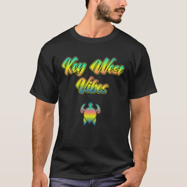 T-shirt Florida Keys Turtle Vibes  The Conch Republic of K (Devant)
