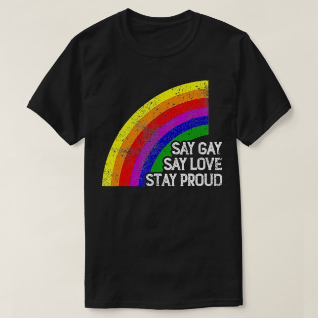 T-shirt Florida Pride Dites Gay Dites Amour Restez Fier LG (Design devant)
