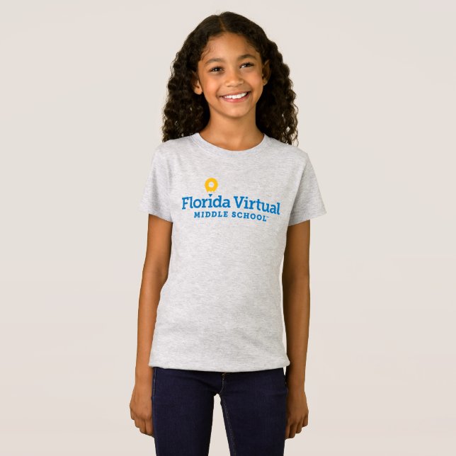 T-Shirt Florida Virtual Middle School, Jeunes Filles (Devant entier)