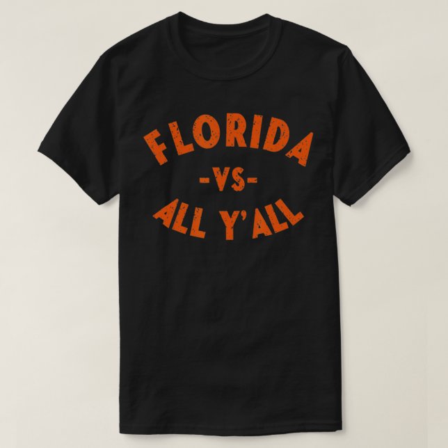 T-shirt Florida VS All YALLReprésentez l'État Gator (Design devant)