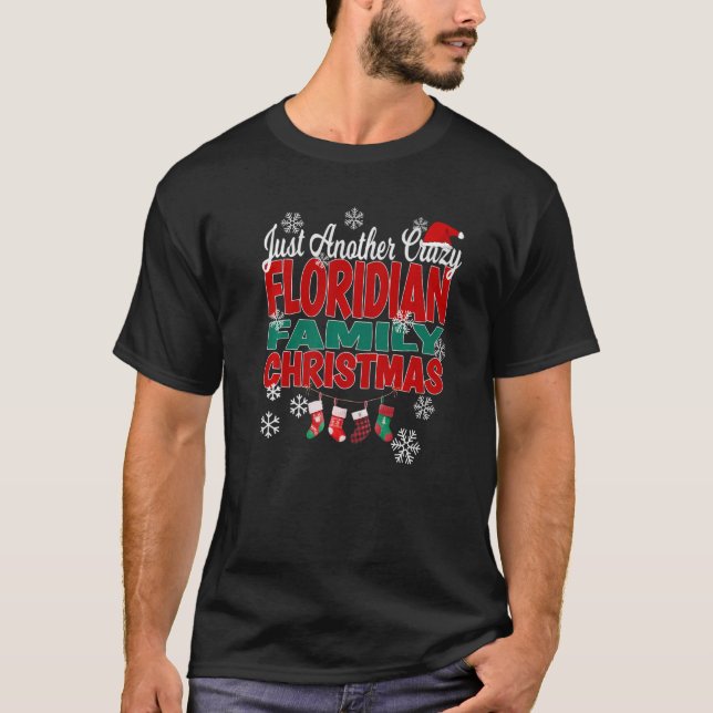 T-shirt Florida Xmas Juste Un Autre Fou Floridien Famille  (Devant)