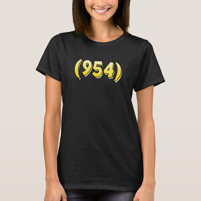 T-shirt Floride 954 Code régional Fort Lauderdale Pembroke (Devant)
