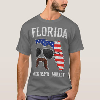 T-shirt Floride Amériques Mullet Funny Patriotique américa