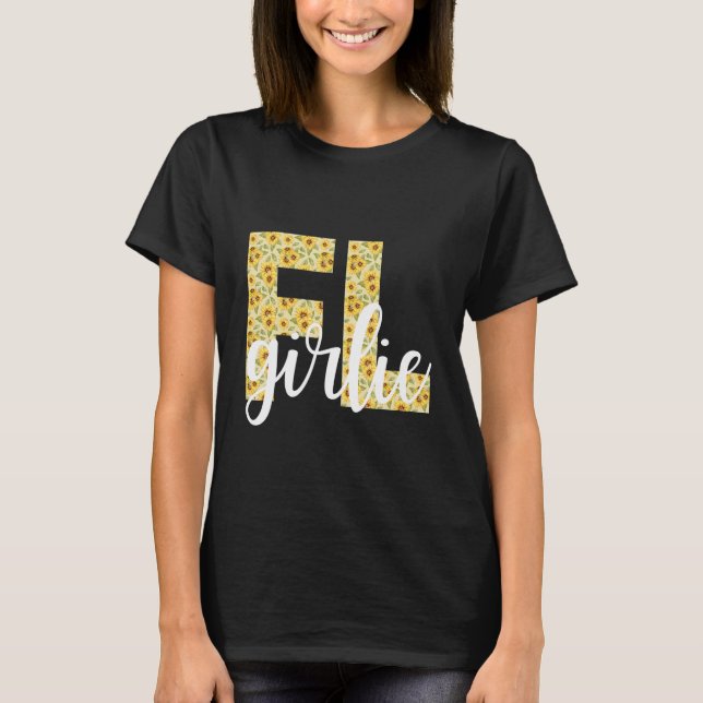T-shirt Floride FL Girl State Pride Simplement Preppy Sunf (Devant)