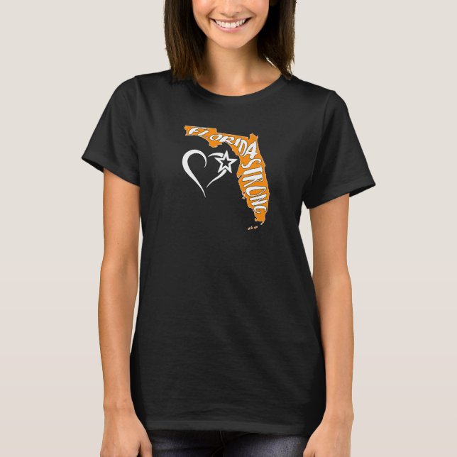 T-shirt Floride Forte Silhouette Image Coeur Snowbird Flo (Devant)