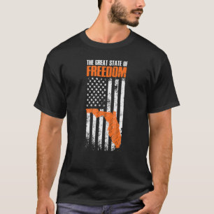 T-shirt Floride Grand État de liberté Drapeau américain