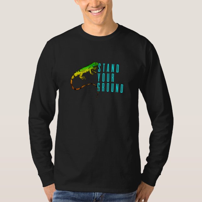 T-shirt Floride Iguana Stand Your Ground Defense Popular M (Devant)