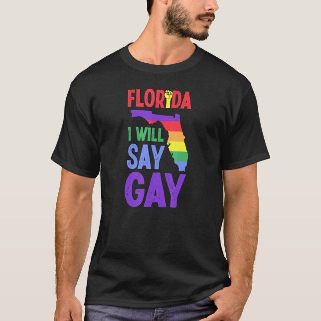 T-shirt Floride Je Vais Dire Gay pride Queer Rights Lgbtq  (Devant)