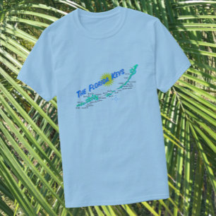 T-shirt Floride Keys Carte rétro illustration
