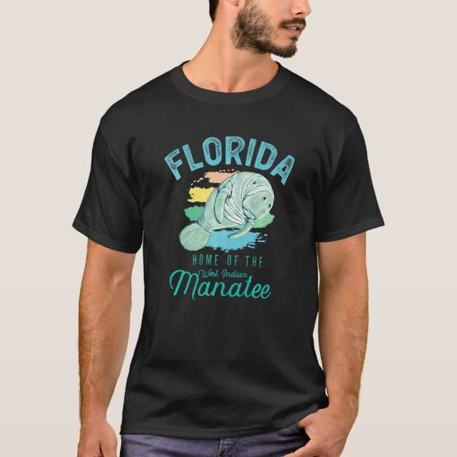 T-shirt Floride Maison de la vache de mer Manatee (Devant)