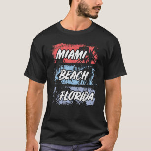 T-shirt Floride Miami Beach Palms Summer Vacances Famille 