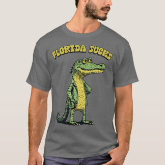 T-shirt Floride Sucks Retro Alligator Design