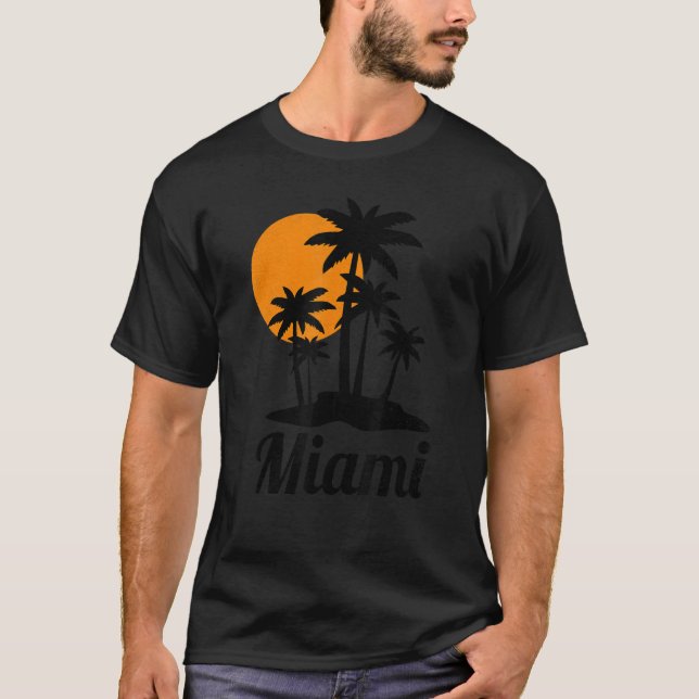 T-shirt Floride Summer Vacation Beach Voyage Miami (Devant)