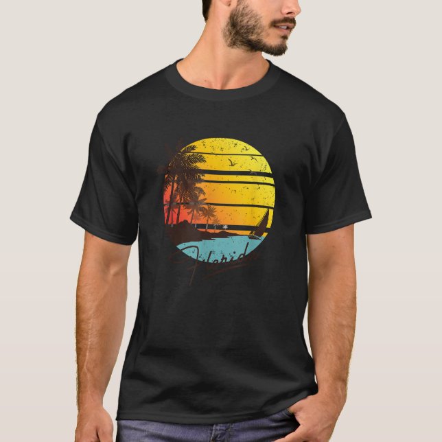 T-shirt Floride Sunshine State Rétro Summer Tropical Beach (Devant)