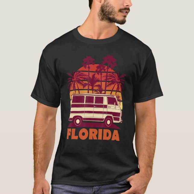 T-shirt Floride Sunshine State Rétro Summer Tropical Beach (Devant)