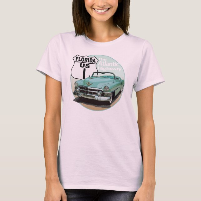 T-shirt Floride US Route 1 - L'Atlantic Highway (Devant)