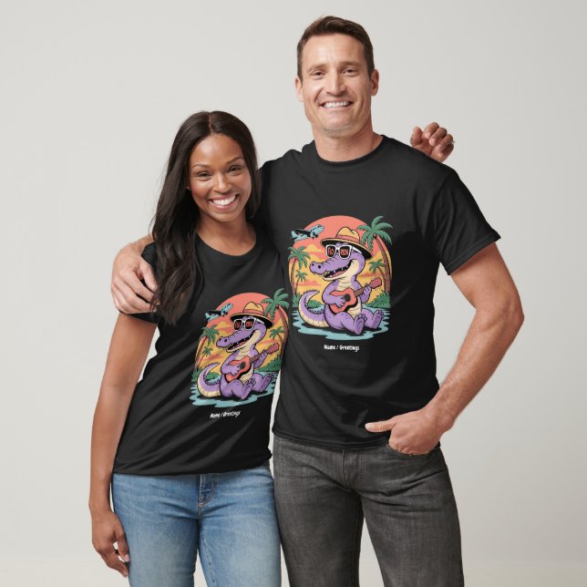 T-shirt Floride Vacances Cute Cool Été Alligator Funny (Unisexe)