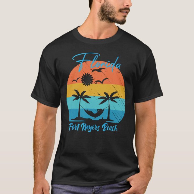 T-shirt Floride Vacances Floride Fort Myers Beach Famille (Devant)