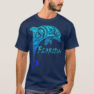 T-shirt Floride Vacances Vintage Retro Dolphin