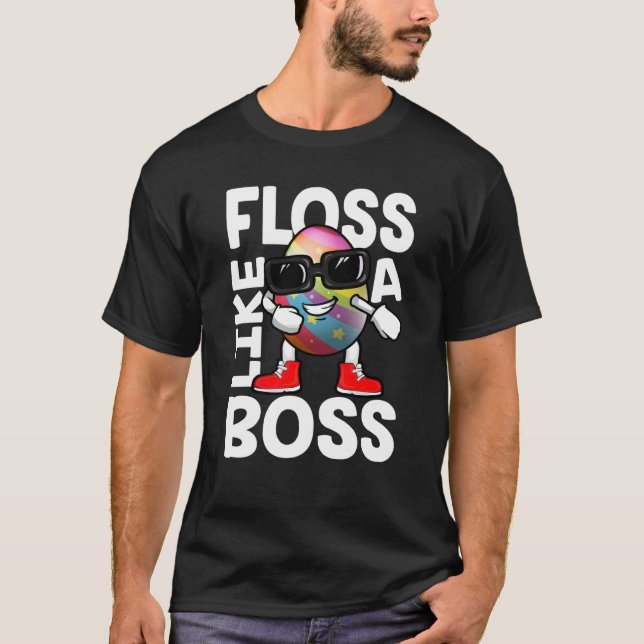 T-shirt Floss Comme Un Boss Flossant Des Lunettes De Solei (Devant)