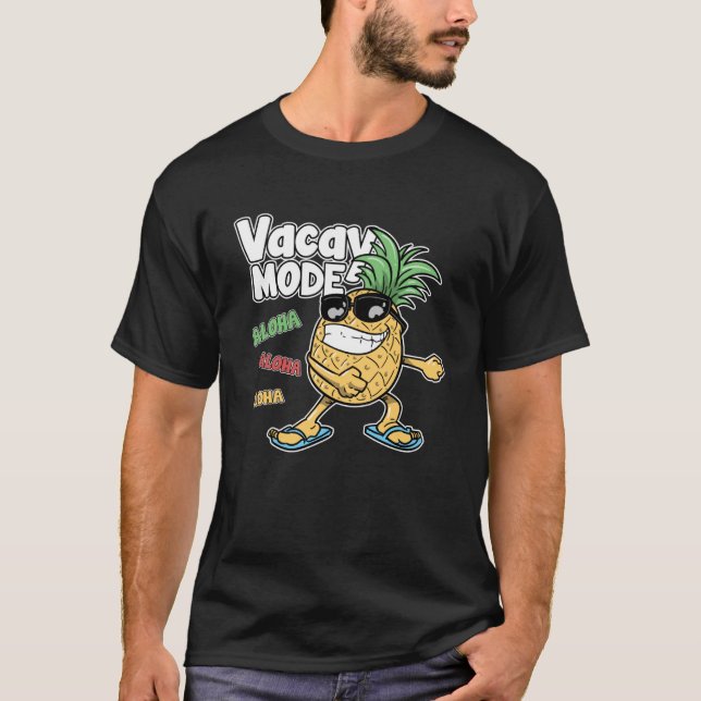 T-shirt Floss Dance Ananas Vacay Mode Aloha Hawaii Pull (Devant)