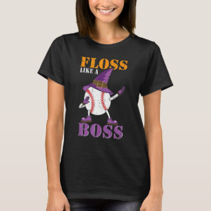 T-shirt Floss Like A Boss Halloween Dance Baseball sorcièr