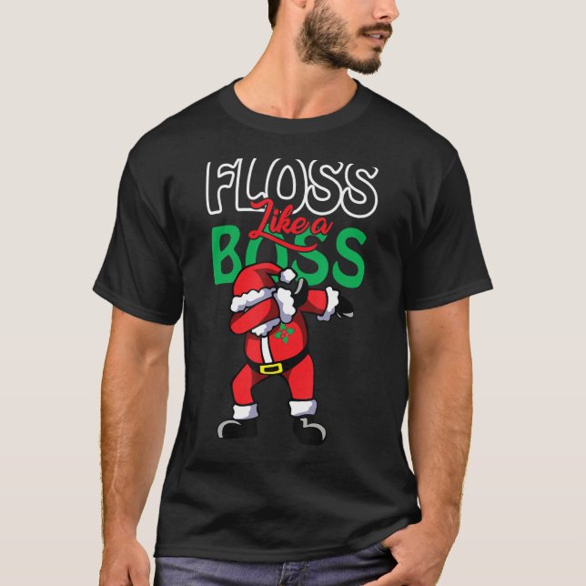 T-shirt Floss Like A Boss Santa Claus Floss Christmas Paj (Devant)