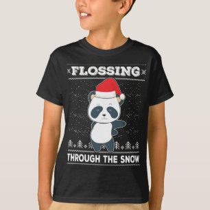T-shirt Flossant À Travers Le Panda Neige Vilain Soupe De