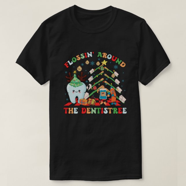 T-shirt flossin autour de l'dentisterie (Design devant)