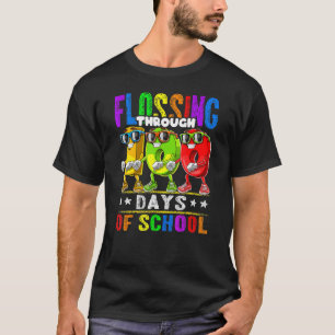 T-shirt Flossing Through 100 Days Of School 100th Day Scho