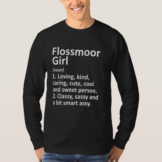T-shirt Flossmoor Girl Il Illinois Funny City Accueil Raci (Devant)